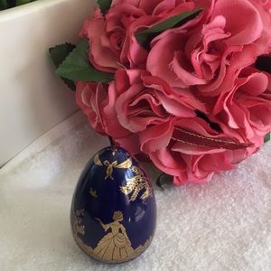 French Cobalt Blue Limoges Egg Decor (Vintage)
